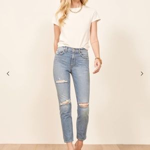 Reformation Julia Crop High Cigarette Jeans sz 30